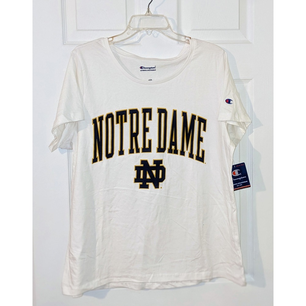 Champion Notre Dame T-Shirt College Graphic Tee Big‎ & Tall 1X Plus NWT